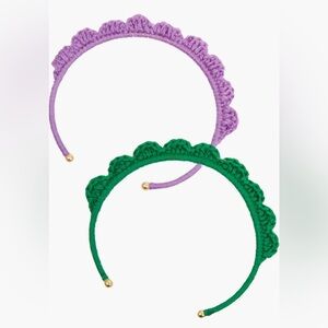 Clare V Set of 2 Crochet Scallop Cuff Bracelets